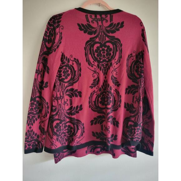 Pendleton Cardigan And Tanktop Coord 100 % Merino Wool Pink And Black Size S - Picture 3 of 9